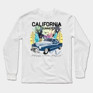 California Retro Surf Vintage classic Surfer Surfing Distressed T-Shirt Long Sleeve T-Shirt